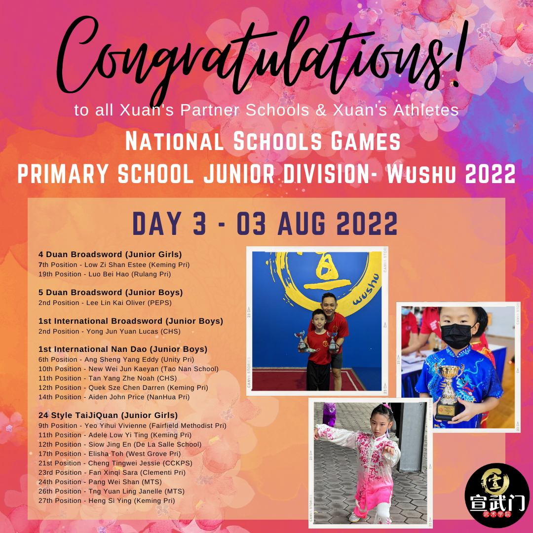 2022 WUSHU NSG Primary School Junior Division Result - Day 3