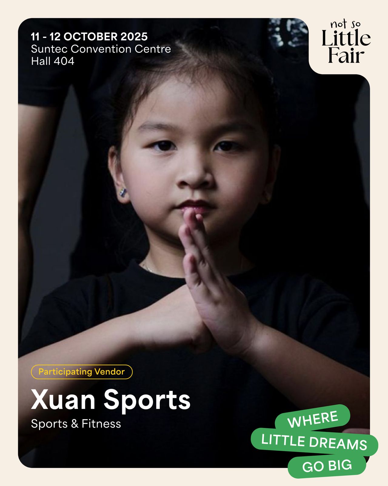 Xuan Sports is a participating vendor at the “Not So Little Fair”! ?  